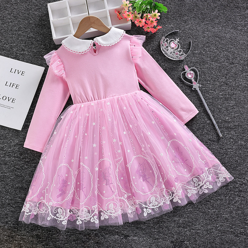 Disney Children's Designer Summer Princess Dress Birthday Party Dress Girls' Clothing Elsa Children's Clothing Elsa Dress Frozen Comfor