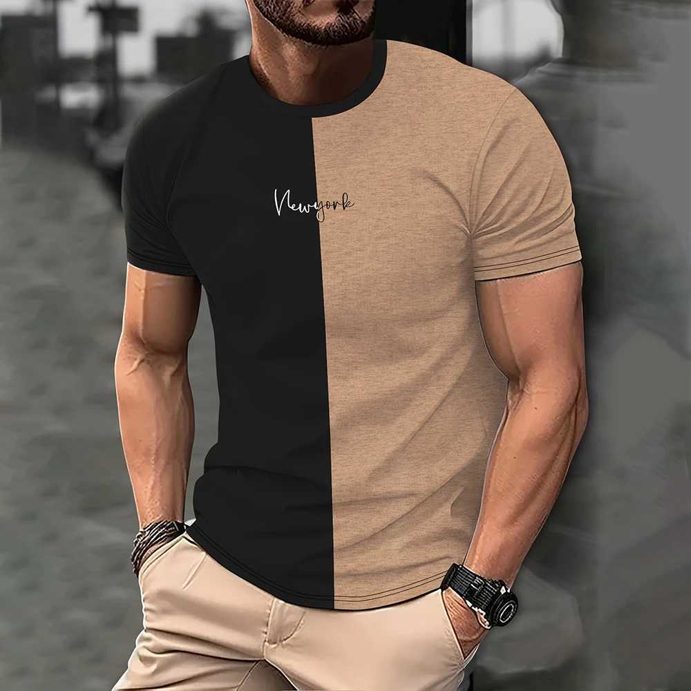 Mens T-shirt Letter Never Give 3D printed casual short sleeved T-shirt oversized mens T-shirt clothing top outdoor street clothing W250425