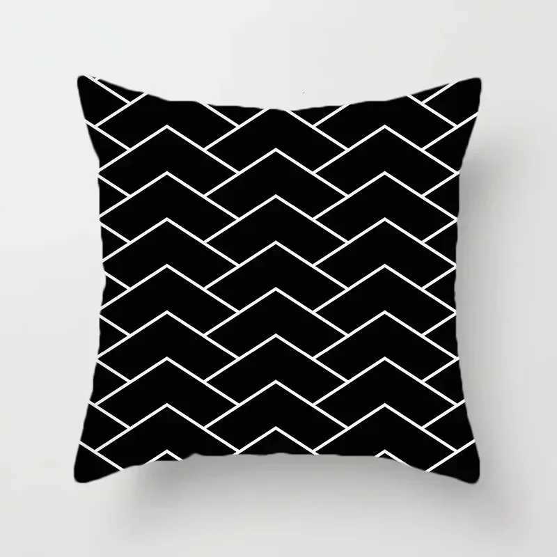 Black and white CLASSic case polka dot stripes geometric pattern cushion style sofa decoration M251119