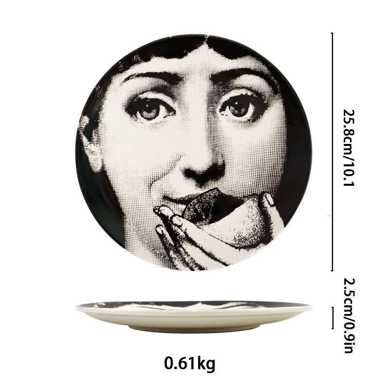 10inch Decorative Hanging Wall Decoration Dining Living Room Ornament Italian Famous Actress Ceramic Art Modern Creative Plate