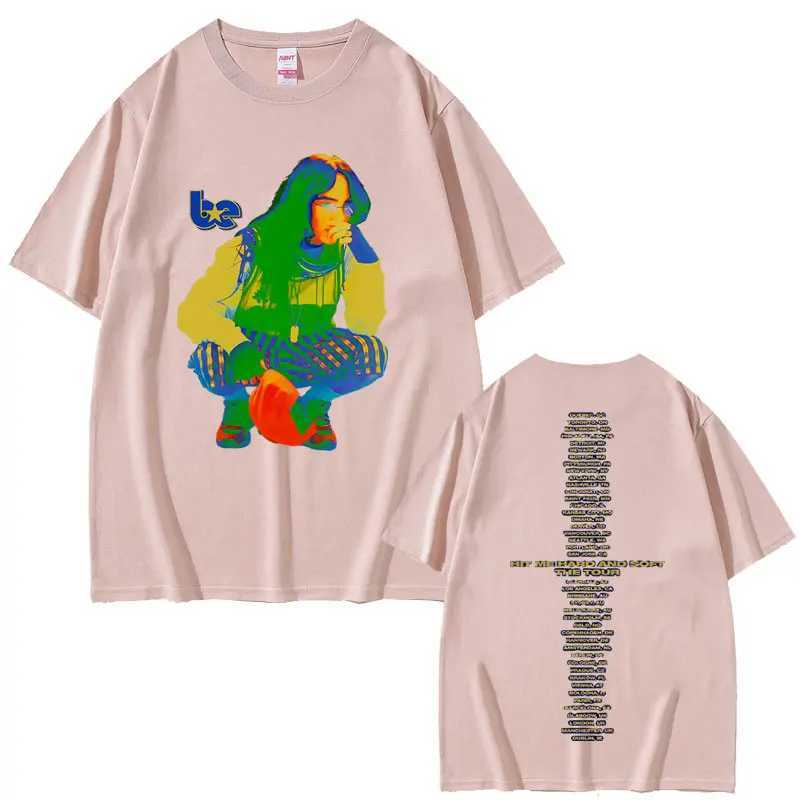 Hit Me Hard and Soft Tour Same Style Printed T-shirt Mens Fashion Pop Music T-shirt Retro Extra Large T-shirt Short SleeveXJ250418