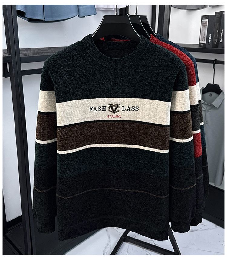 OLOEY designer sweater men Long Sleeves Casual Luxury christmas Sweater men's warm knitted sweater Long Sleeve self-cultivation sweaters Autumn T