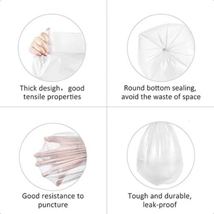 Small Trash Bags 4 Gallon Trash Bag Small Garbage Bags Strong Wastebasket Liners for Bathroom Bedroom Office Trash Can Clear 20 C251119
