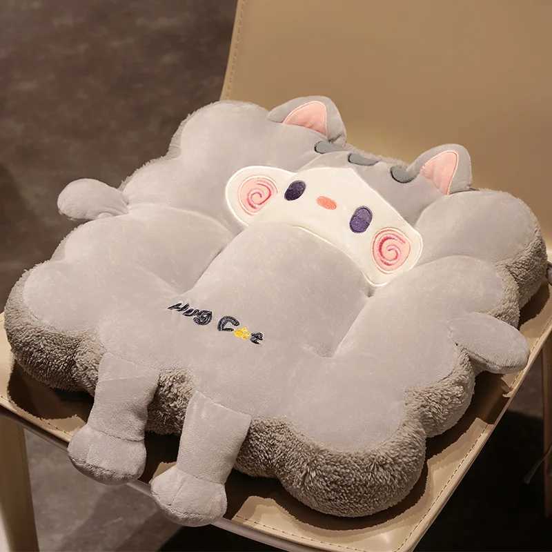 Cushion Increase Thickening Tatami Seat Cushion Soft Plush Cushion Office Home Nap Cartoon Car Back CushionM251119