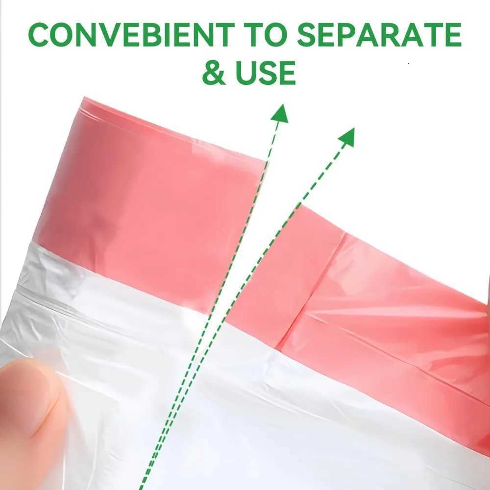 13 Gallon Trash Bags Drawstring Pack of 28 Garbage Bags for Kitchen and Home Use 63x70cm Size 12g/pcs Unscented White C251119