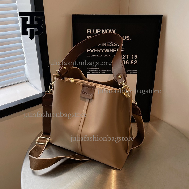 TB BHULAMTE Designer Women's Large Capacity Bucket Bag New Retro Fashion Single Shoulder Crossbody Bag Fashion Brand Luxury Handbag Versatile Sho