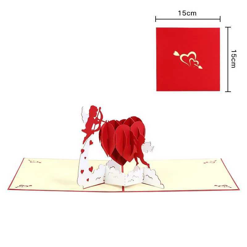 Love Postcard 3D Pop UP Greeting Cards Wedding Birthday Anniversary for Couples Wife Husband Handmade Valentines Day Gift G251119