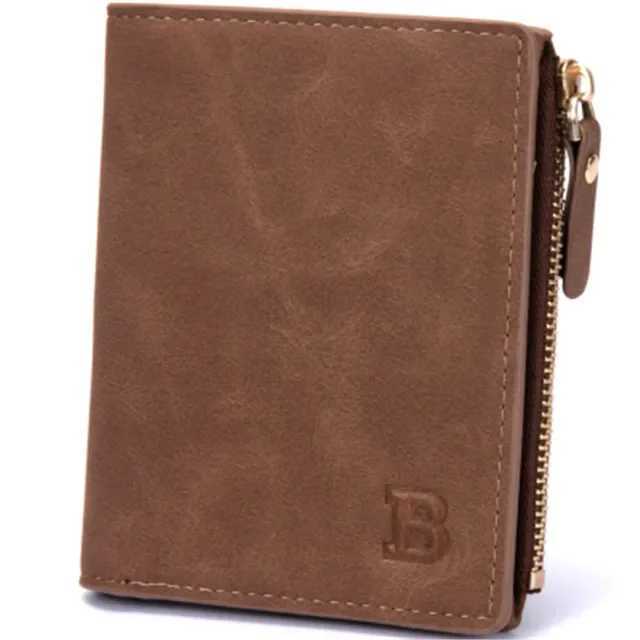 Personalized photos Men Wallet Zipper Wallets Short Wallet Vintage Mens Moeny Bag Leather Business Male Coin Purse Card HodlerT251119