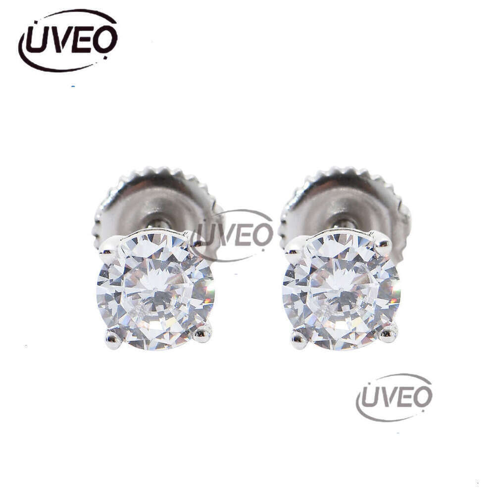 Luxury Hip Hop GRA Certificate Ice out VVS Moissanite 3mm 5mm 7mm earrings for men and women Free delivery