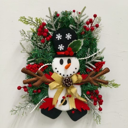 24 Inch Lighted Christmas Wreath with Timer PreLit Xmas Wreath with Flower Bowknot Pine Cones Balls Battery Operated Wreath 251015