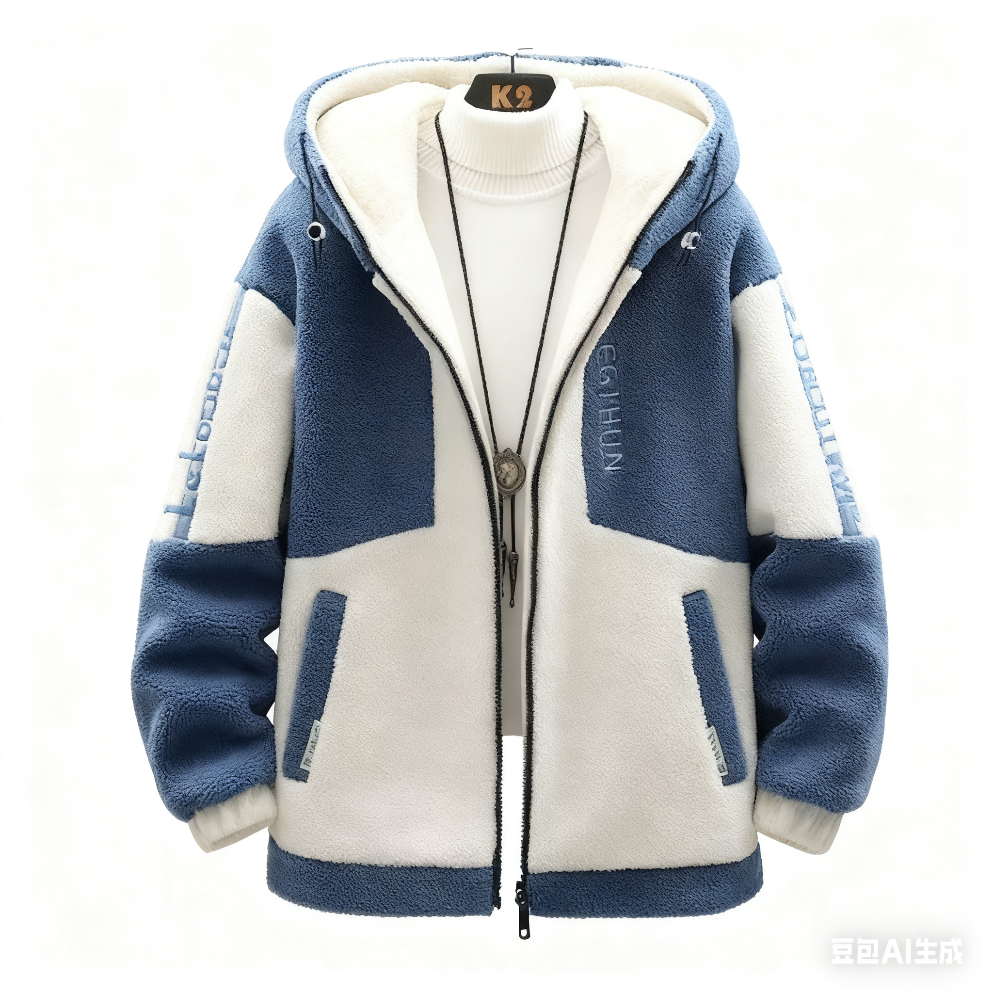 Men's Sherpa-Lined Thickened Hooded Jacket - Autumn Winter Casual Outerwear, Warm Fleece Lined Coat for Teenagers & Students