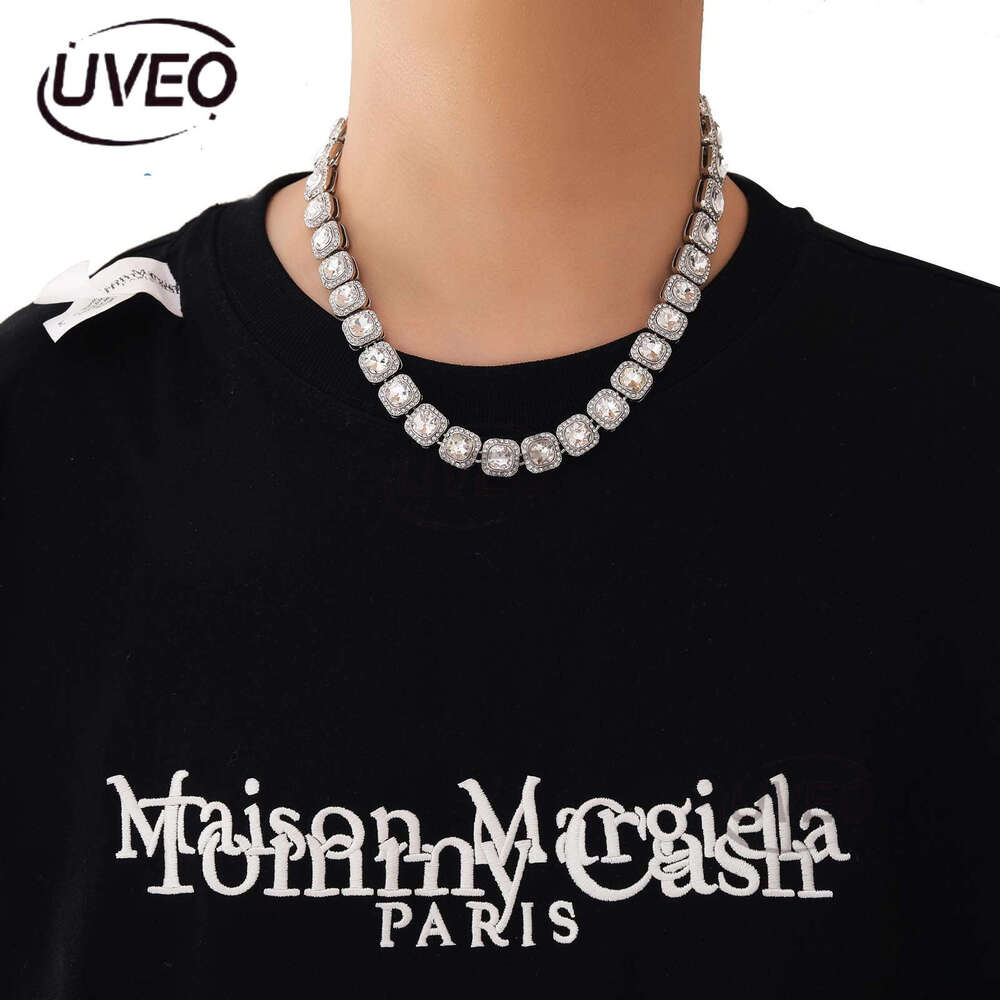 Luxury designer Hip Hop 13mm Choker Set with Cuban Chain Hip Hop Ice Out VVS Moissanite Necklace Bracelet with free shipping