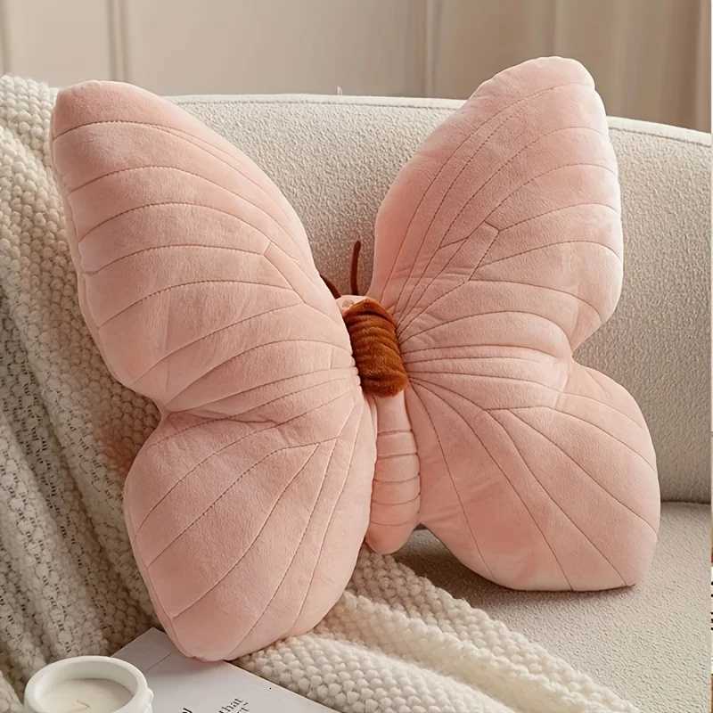 Chic Blue Butterfly-Shaped Throw - Soft Polyester Plush Fabric for Couch Bed Decor Super Soft Butterfly Doll for GirlsM251119