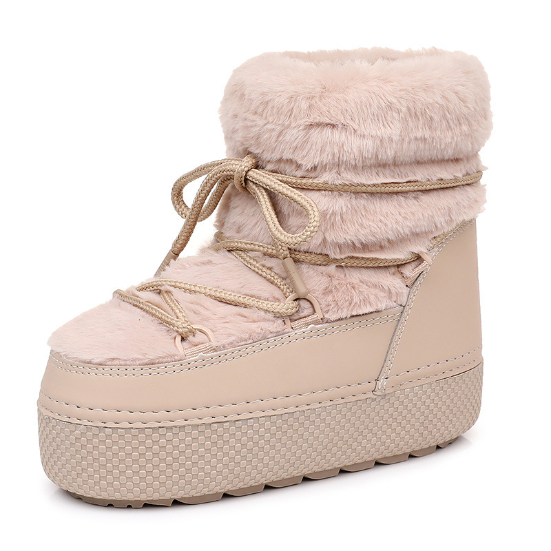 designer shoes Winter New Women's Snow Furry Basic Thick Sole Warm Short Boots with Removable Inner Sock Liner