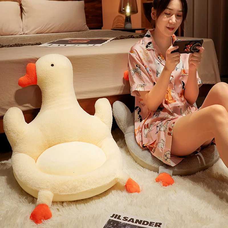 Cute Goose Stuffed Cushion Kawaii Body Soft Cozy Seat Pad Gaming Chair Back Cushion Animal Throw Home AccessoryM251119