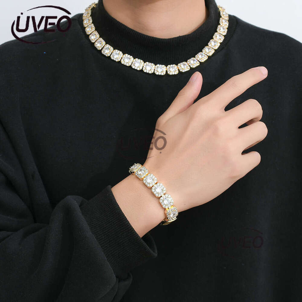 Designer luxury 13mm flip cap buckle rock sugar Ice out VVS Moissamite bracelet for men and women Free delivery