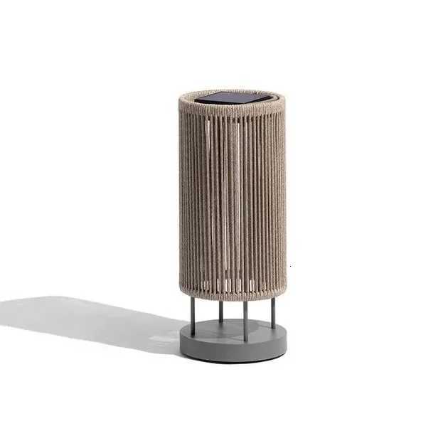 Outdoor waterproof lawn floor light Nordic rattan standing lamp Solar Villa courtyard garden balcony home decorative table lamps M251119