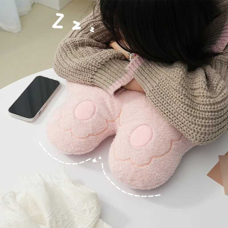 Steam velvet stereo bunny plaid soft living room sofa lumbar support cartoon cute office waist support M251119