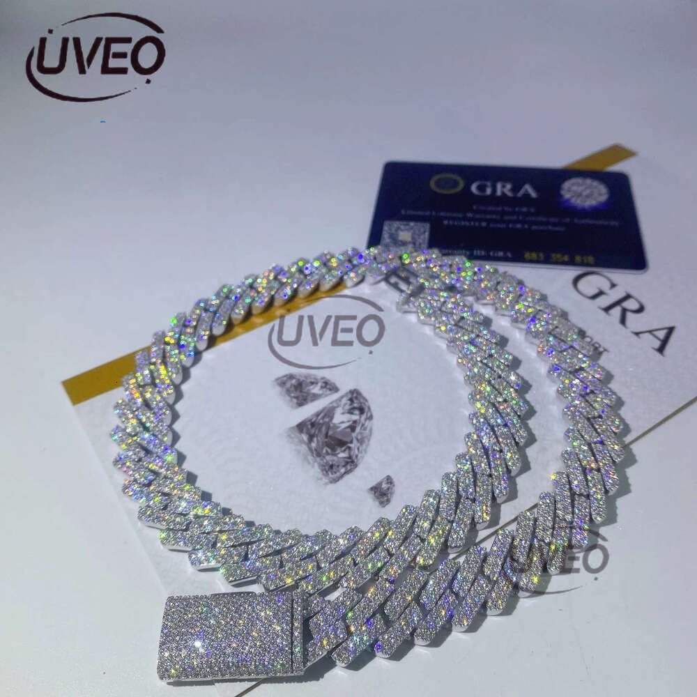 Necklace Designer Jewelry Cuban k Chain Custom Vvs Moissanite Iced Out Sterg Sier Pass Dia Test Hip Hop Chains for Men Jewelery c4b0 ce7faf