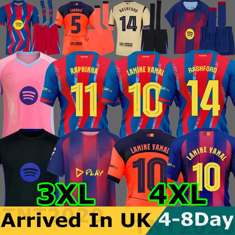 25 26 LAMINE YAMAL Lewandowski RASHFORD fourth 4th soccer jerseyS OLMO GAVI Raphinha FERRAN 2024 2025 football shirt kids home away men kids kit Copa del Rey FINAL