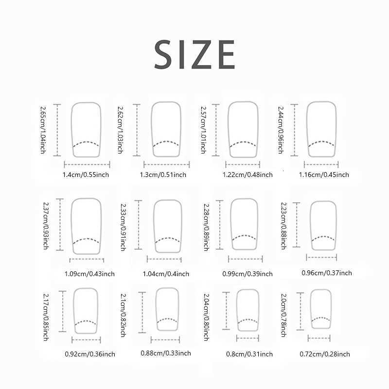 24 PCs Long French Gradient Minimalist Nails with 1 Jelly Gel and 1 Nail FileT251118T251119