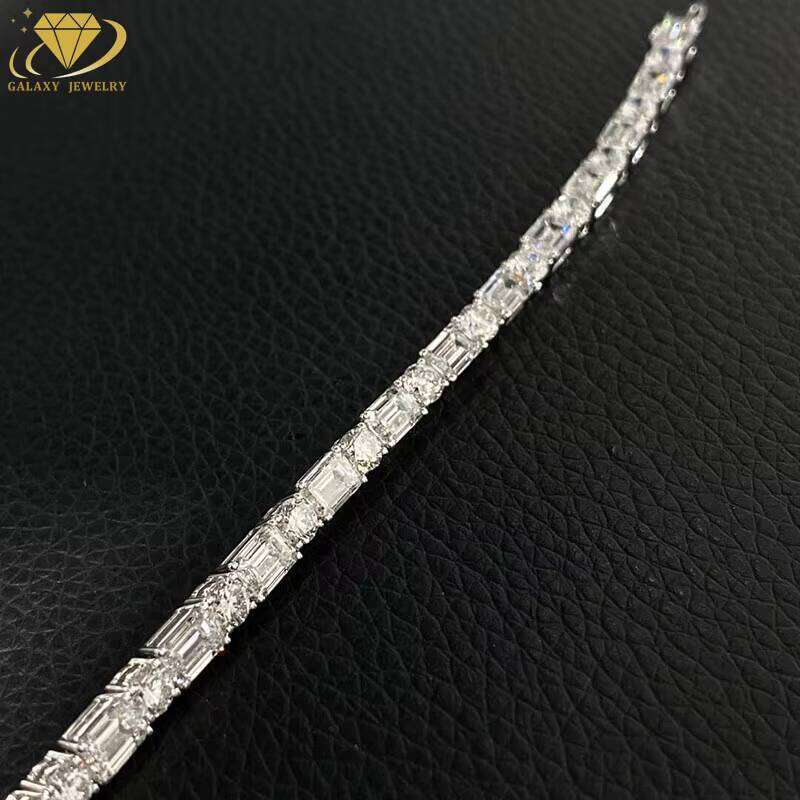 Jewelry Synthetic Chain Lab Grown Tennis Bracelet With IGI Certificate