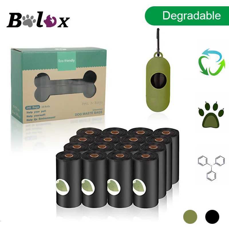 Biodegradable Dog Poop Bag Eco-Friendly Pet Waste Bags with Dispenser Outdoor Clean Pet Poop Bags Dog walking Supplies C251119