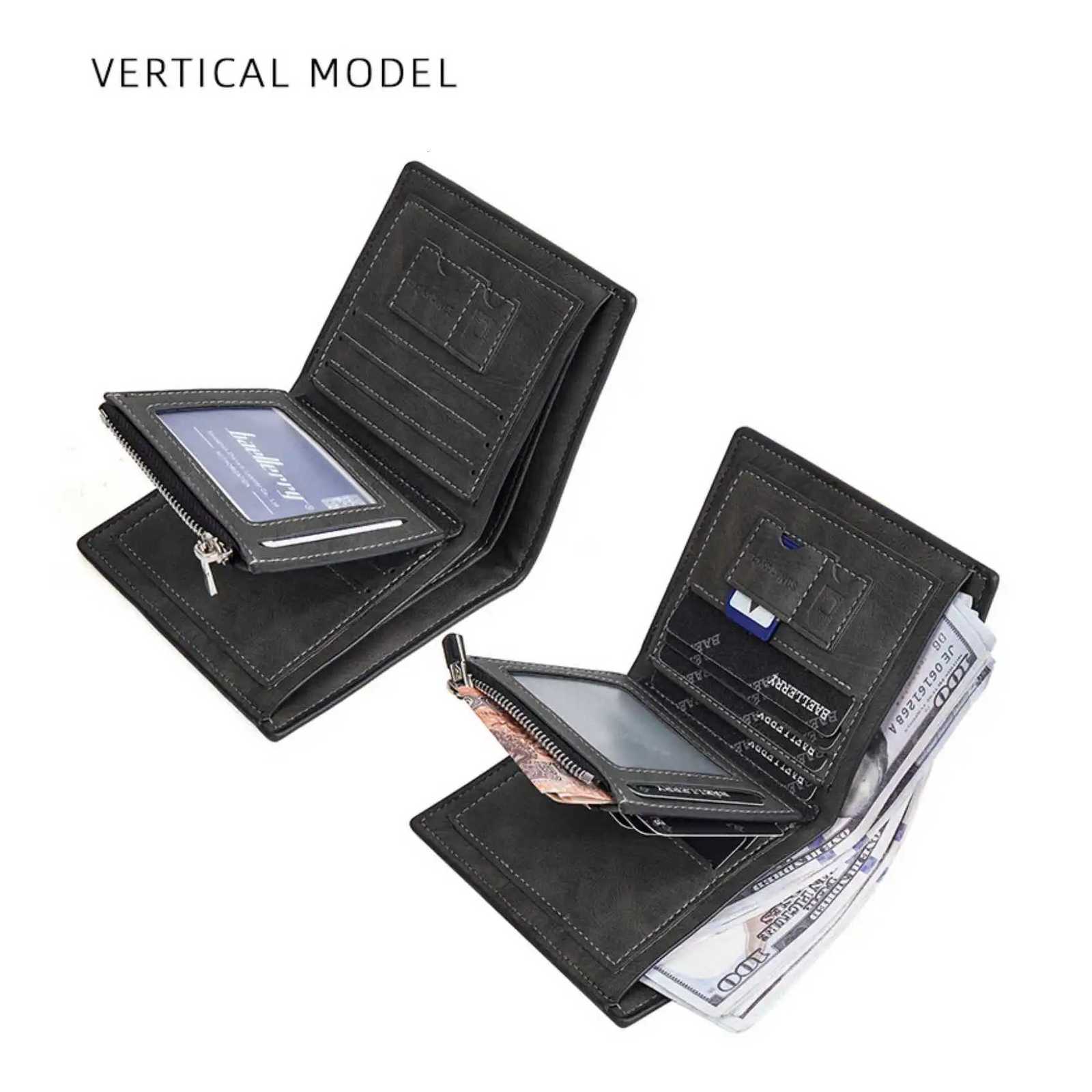 Colorblock Multi-Card Trifold Horizontal And Vertical Card Holder New Trend Mens Short Wallet Fashion Casual Zipper Coin PurseT251119