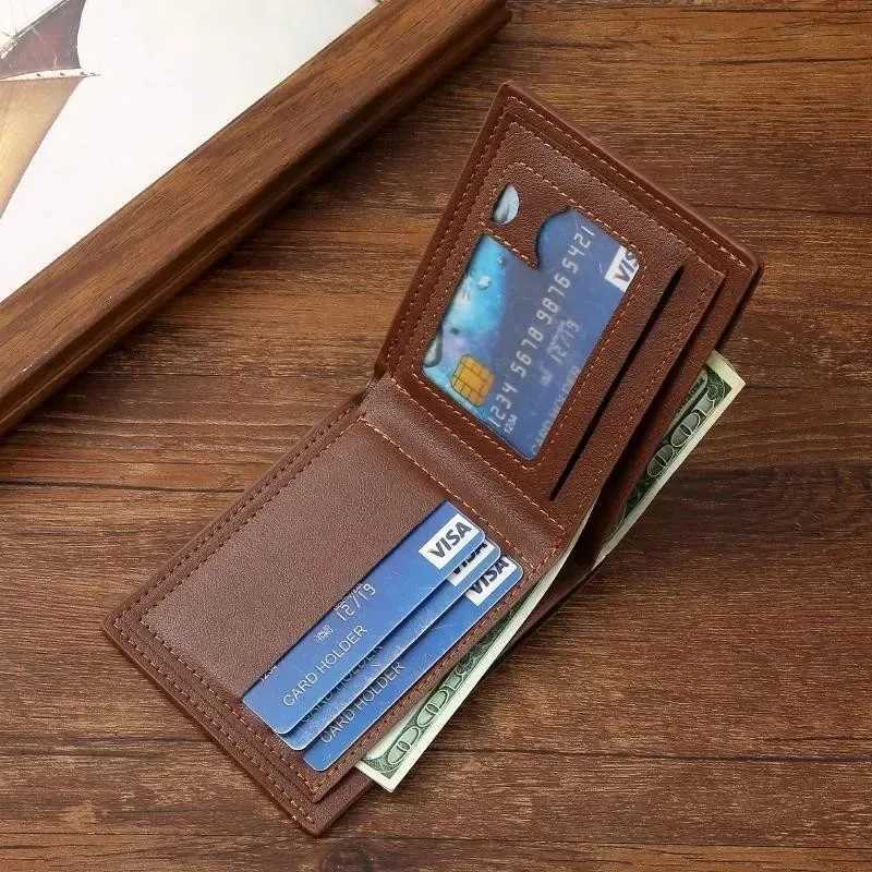Engraved Name Mens Short Wallet Frosted Leather Material with Multi-Slot Coin Pocket Perfect Birthday Anniversary Gift for HimT251119