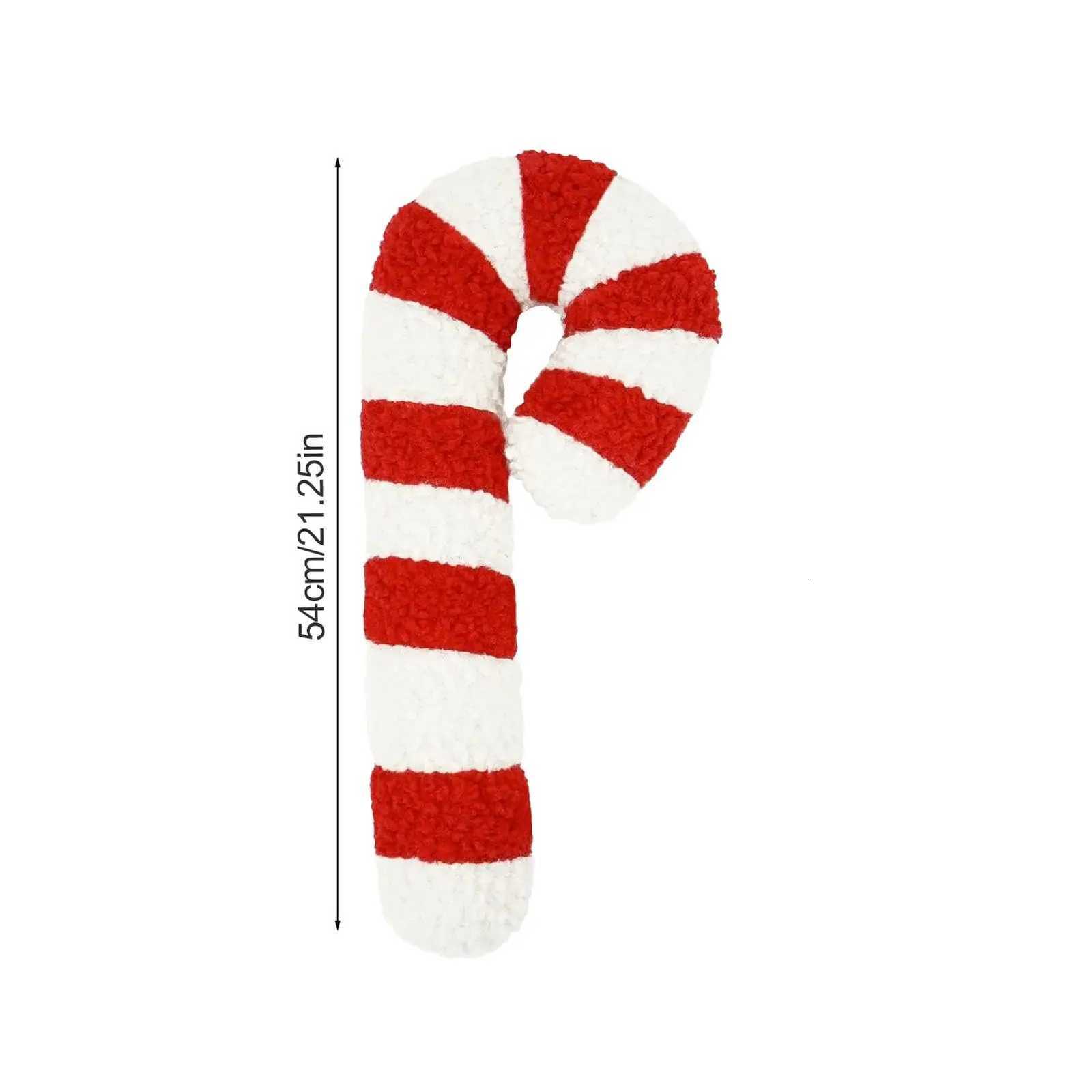 14 Inch Christmas Candy Cane Soft Sofa Fluffy Throw Lollipop Plush for Bedroom Living Room Winter Home DecoM251119