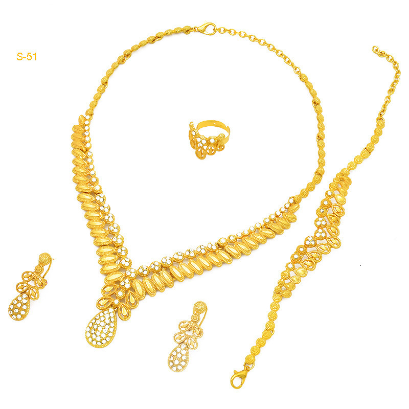 Latest Italian Womens Exquisite Jewelry Set Gold Womens Necklace Earrings African Big Jewelry Wedding Party Gift 241115