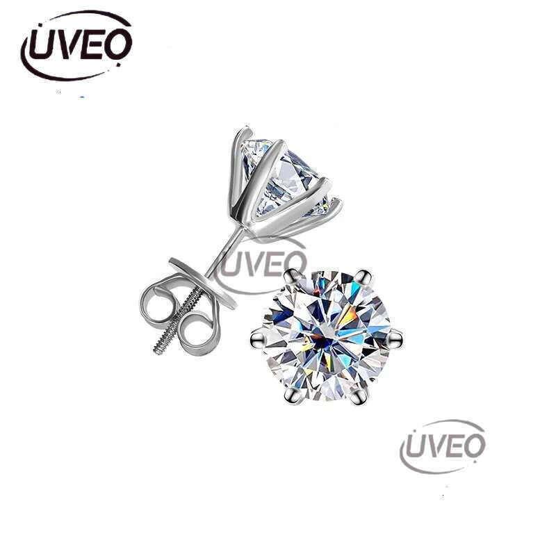 stud designer for women men solid sterg sier pass dia tester with certificate VVS1 D color moissanite earrings jewelry woman gift