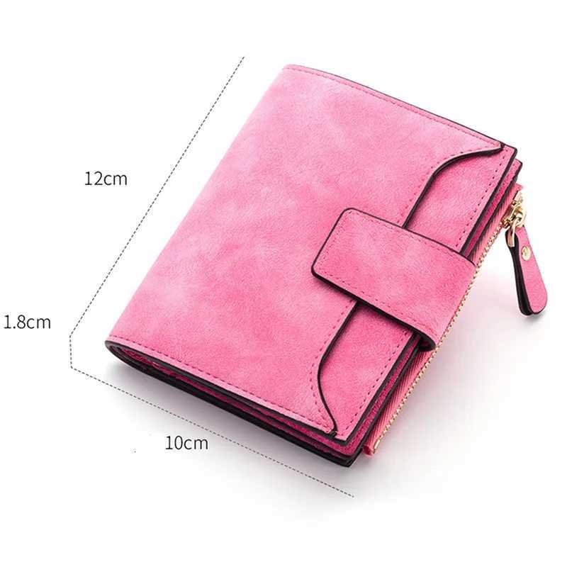 New Short Womens Wallet Card Holder with Zipper Coin Pocket Female Purse Photo Holder Simple Design for GirlsT251119
