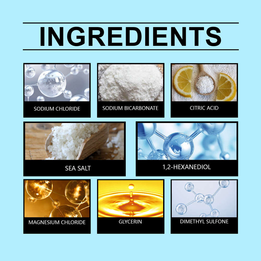 OceAura Magnesium Salt Daily Cleansing Nourishing Comfortable Gentle Relief Shower Sachet Bath Tablets