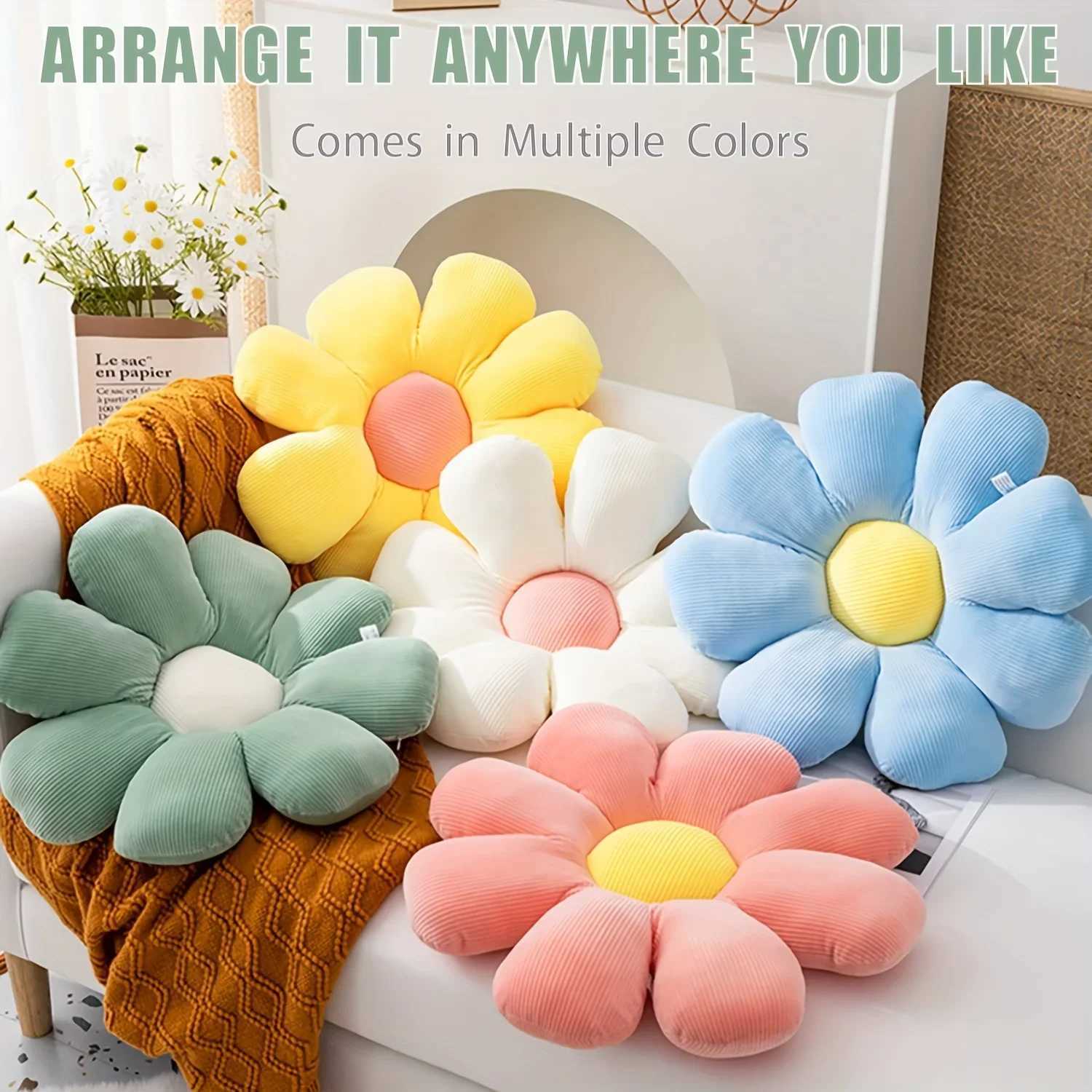 Cushion Flower Circular Shape Cloth With Soft Nap Office Classroom Chair Cushion Couch Bedroom Floor Winter ThickenM251119