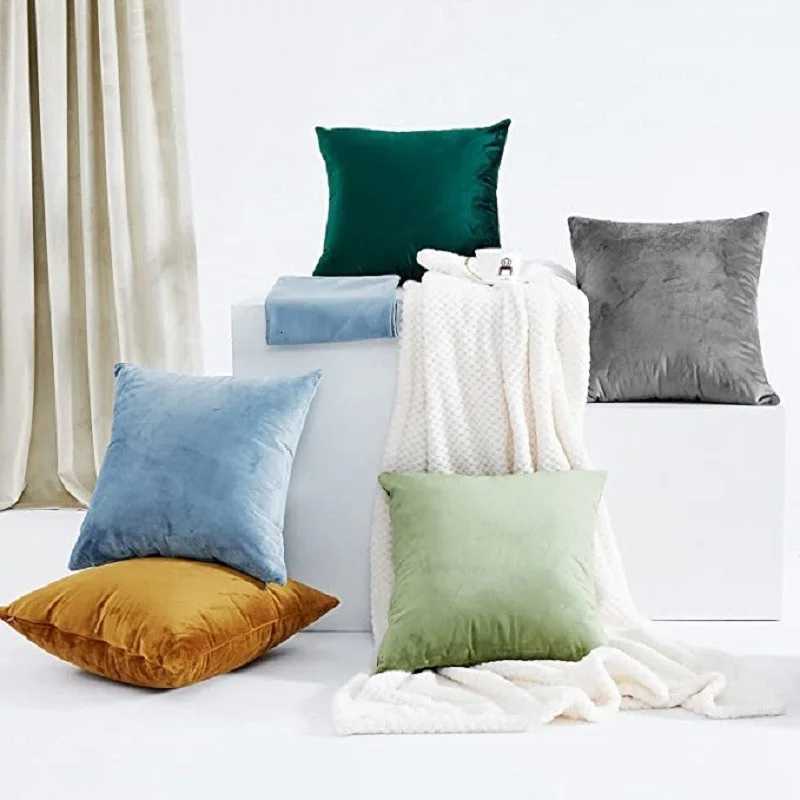 Gift Velvet Cushion Covers for Sofa Living Room Luxury Decorative Cover Ultra Soft case 45x45 30x50 50x50 CojinesM251119