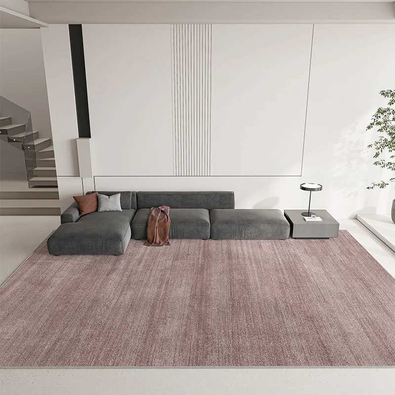 VIAKMA Solid Color Carpet Luxury High-End Living Room Sofa Coffee Table Rug Simple Bedroom Floor Mat Home Decoration L1119 H260226