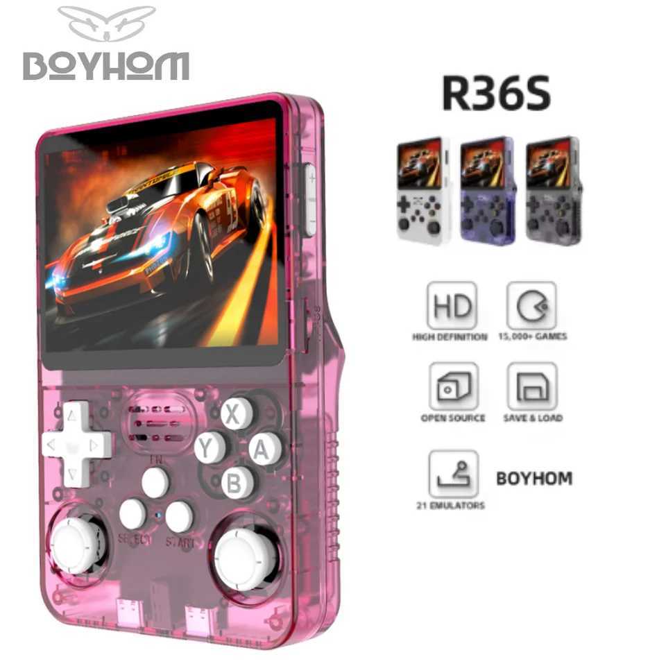 BOYH R36S Retro Handheld Video Game Console Linux System 35 Inch IPS Sn R35s Pro Portable Pocket Video Player 64GB Games H2511197
