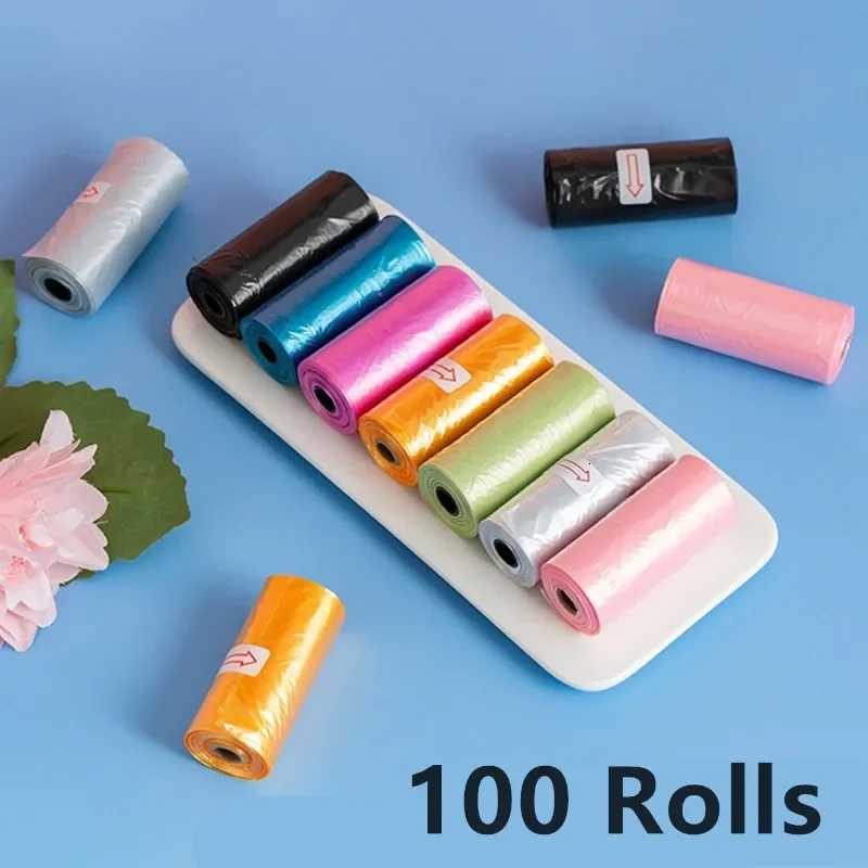 10/20/50/100 Rolls Random Color Pet Supplies Dog Poop Bags For Waste Refuse Cleanup Puppy Cat Pooper Scooper Bag Biodegradable C251119