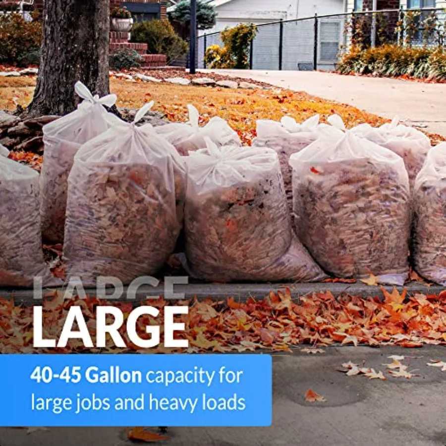 erValue 4045 Gallon Trash Bags Heavy Duty 125 Trash Bags er Sizeable for Serious Garbage Cleanup Clear C251119
