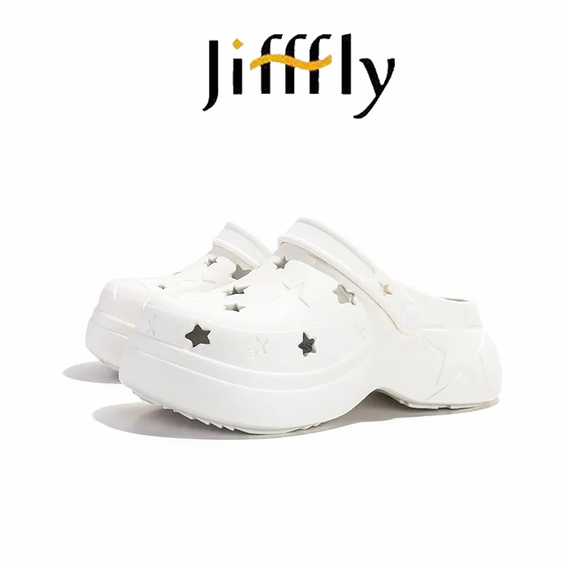 Jifffly Designer Fashion Sandals Star Shoes Men's and Women's Height Boosting Thick Bottom Soft Elastic Pool Beach Slippers Free Shipping