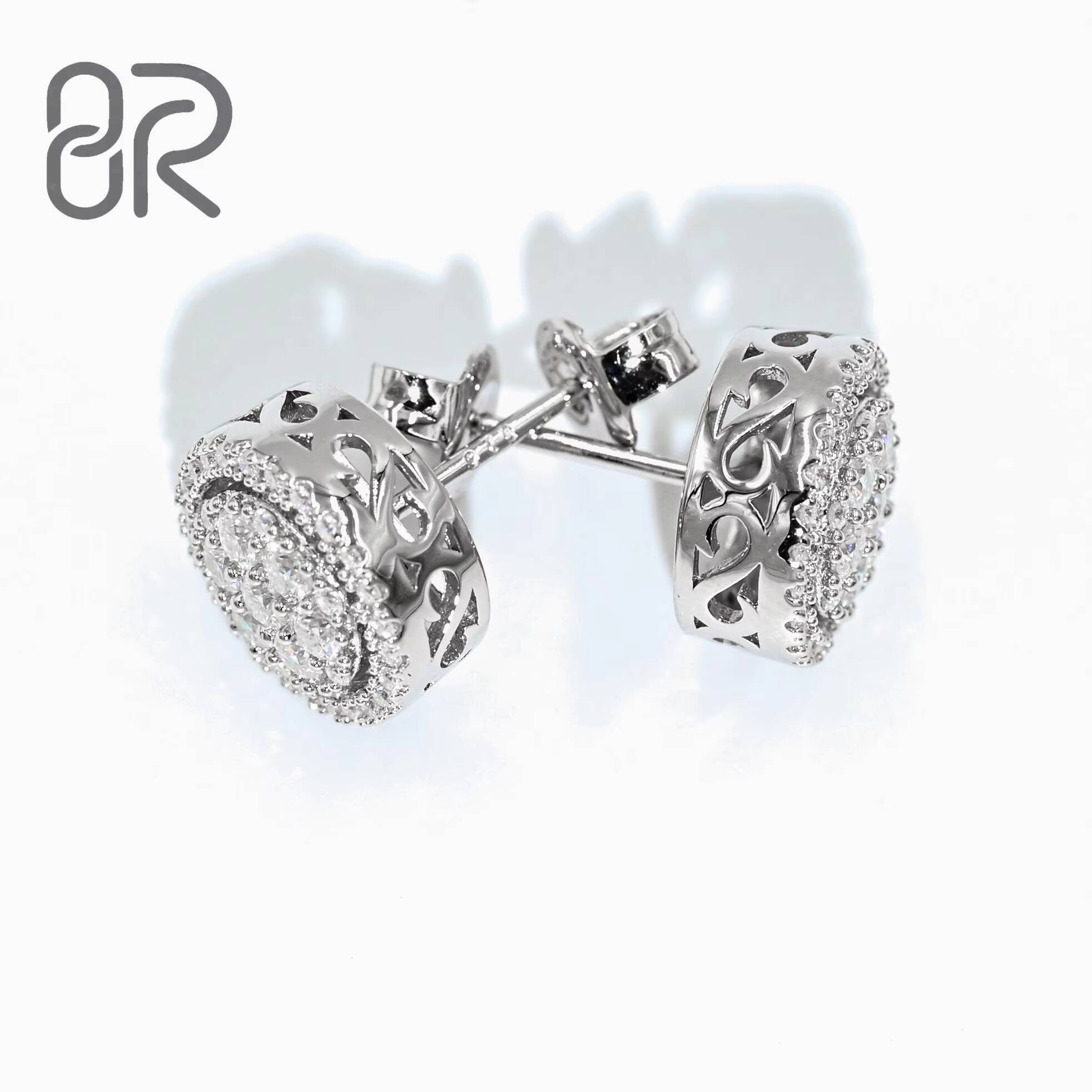 Vvs Moissanite Earrings Jewelry Hot Sale Bling Iced Out Thick Hip Hop Fine Wholesale Jewelry Earring