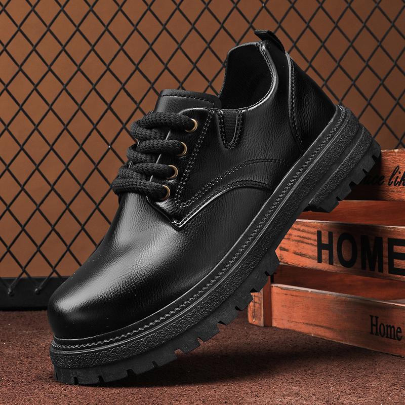 Free shipping Designer Dress Shoes 2025 new low top leather shoes for men casual thick soled height increasing mens shoes casual shoes