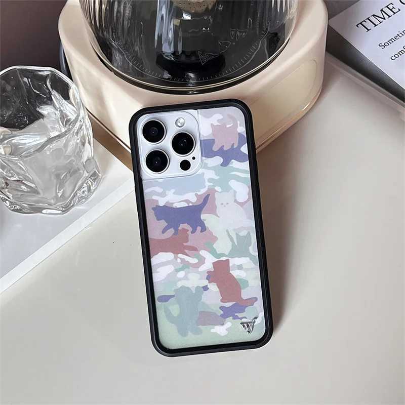 3D Wildflower Angel Swan Kitten Phone Case for iPhone 12 13 14 15 16 Pro Max Plus Little Stinker Wildflower Anti-Fall Cover Y251118