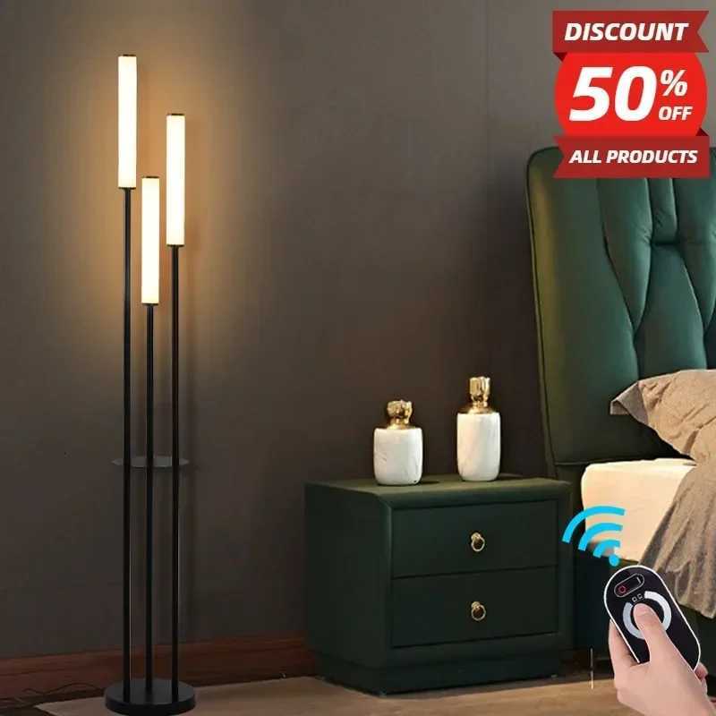 2025 Modern LED Shelf Floor Lamp Storage Standing Lighting Dimmable Floor Lamp Indoor with Remote Control for Home Decoration M251119