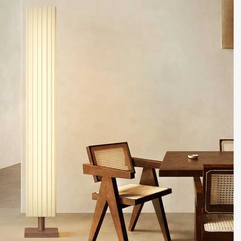 Fabric Led Floor Lights for Living Room Sofa Side Decorative Wood Standing Lamps Light Bedroom Bedside Light Home Decor M251119