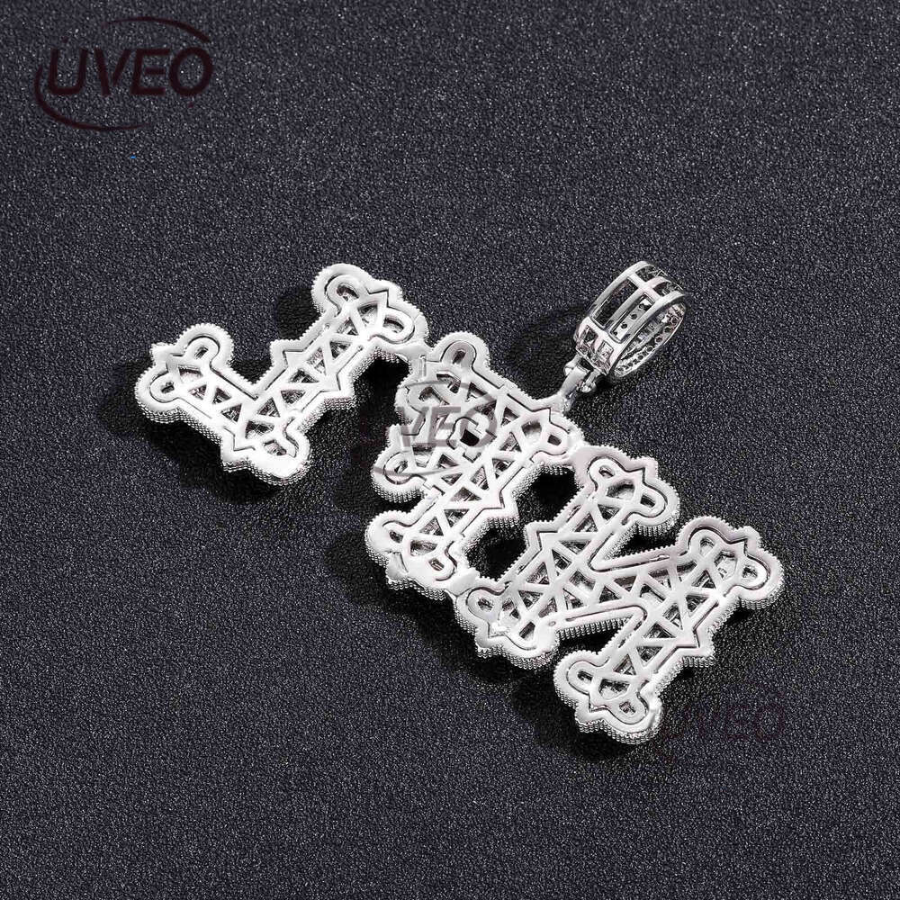 New Hip hop full Cloud pattern with spiny rock candy letter DIY patchwork Ice out VVS Moissanite combination pendant letter necklace Free delivery