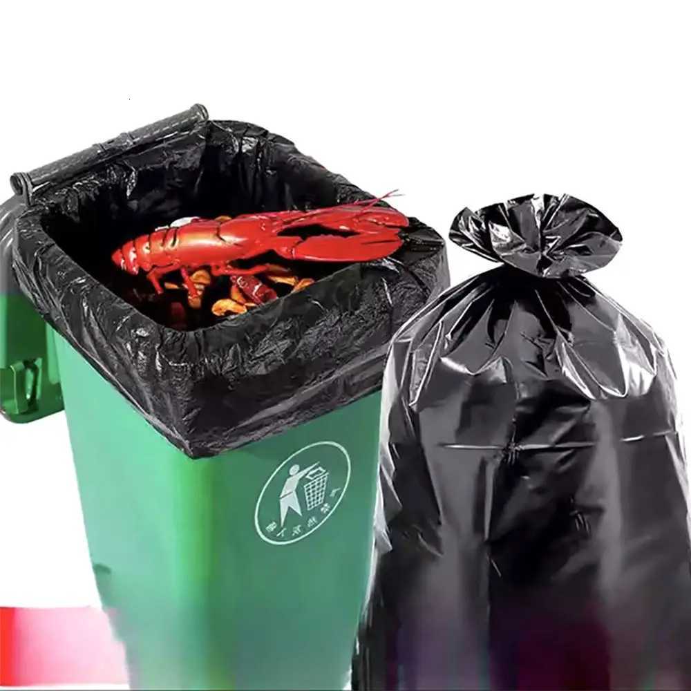 65Gallon 50Pcs 47x55in Black/Clear Big Leaf Bags Tall Kitchen Large Black Heavy Duty Trash Bag Larger And Thicker Garbage Bags C251119