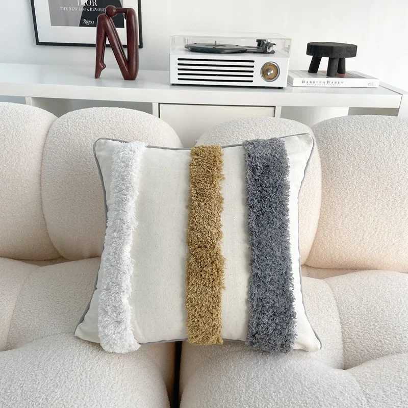 Cotton Linen Bohemian cases Sofa Living Room Home and Decoration Cover Bedside Backrest Tassel Cushion CoverM251119