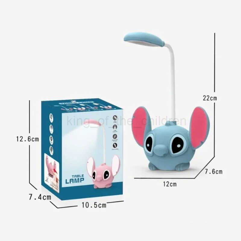 Disney Lilo Stitch Led Desk Lamp With Pencil Sharpener Foldable Light Cute Desk Lamp Usb Recharge Light Gift From Classmates W20250419
